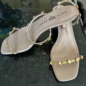 Katy Perry Shoes Women's The Ladie Gemstone Sandal Heeled Taupe 6.5-NEW; No Box